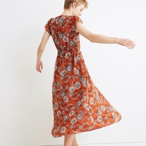 Madewell Cap Sleeve Midi Dress - Rusted Tin
